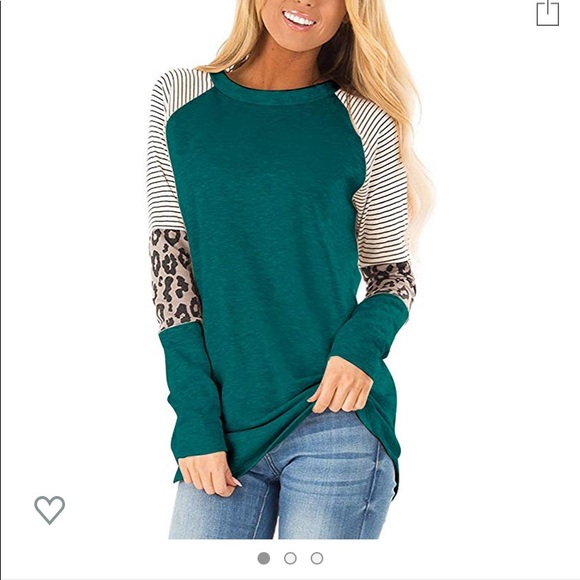 Beautiful woman long sleeve striped tunic top - Picture 3 of 8